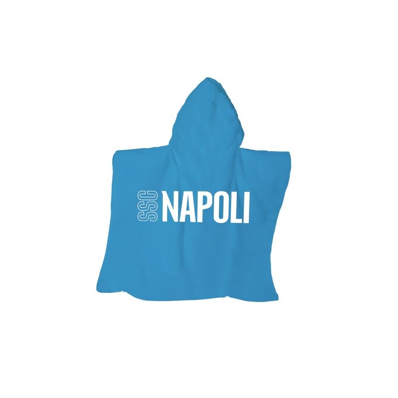 hermet SSC Napoli, Strandtuch mit Kapuze, Strandponcho für Kinder, 60