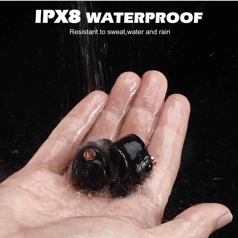 UrbanX True Wireless Bluetooth Earbuds + Charging Case, Black, Dual