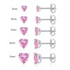 MDFUN 18K White Gold Plated Heart Shape Cut Cubic Zirconia