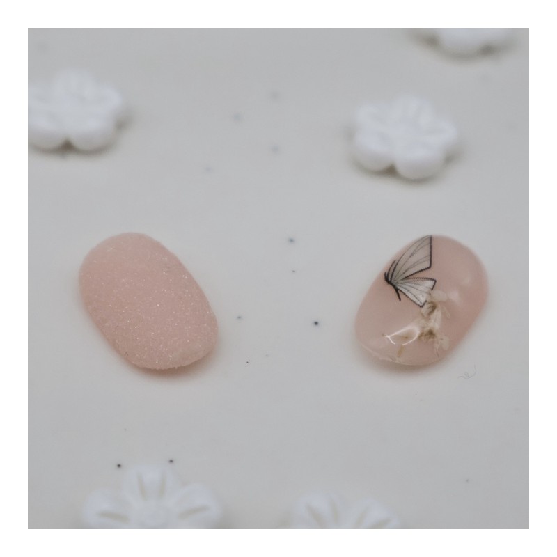 CHOK: 08 Butterfly Handmade nail tip - Coffin / CHOK