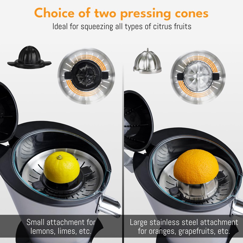 LEBENLANG Electric citrus juicer with high juice yield | Orange