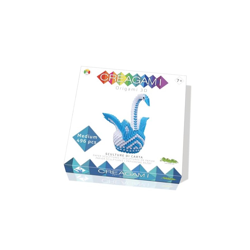CreativaMente Creagami Origami 3D Swan 496 Pieces