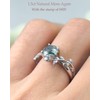 Natural Moss Agate Ring 925 Sterling Silver Opal Birthstone Ring