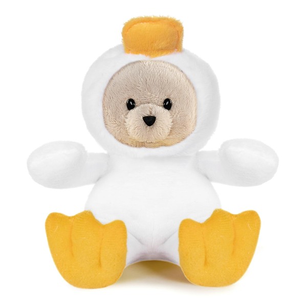 My OLi Plush White Duck Teddy Bear with Flippable Hat