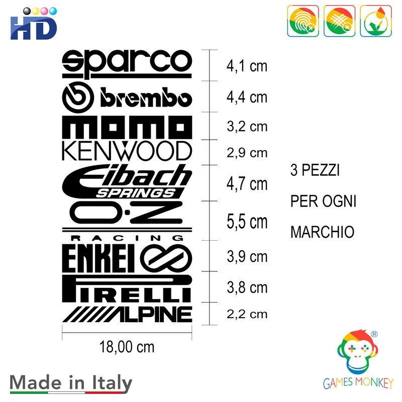 Tuning Technical Sponsors Sticker Kit Complete Set