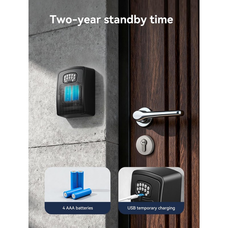 NexusLab Smart Key Lock Box with App Control, Bluetooth &