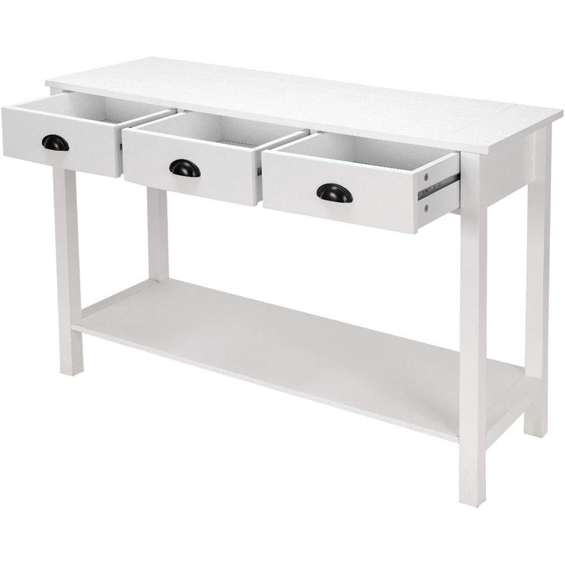 WATERJOY 47’’ Console Sofa Table with 3 Storage Drawers and
