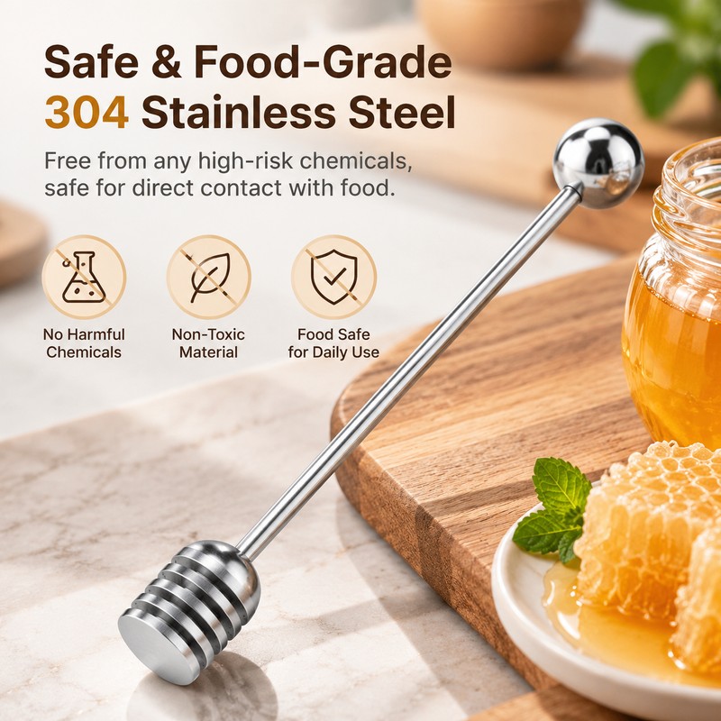 304 Stainless Steel Honey Dipper Spoon 2 Pack for Drizzling