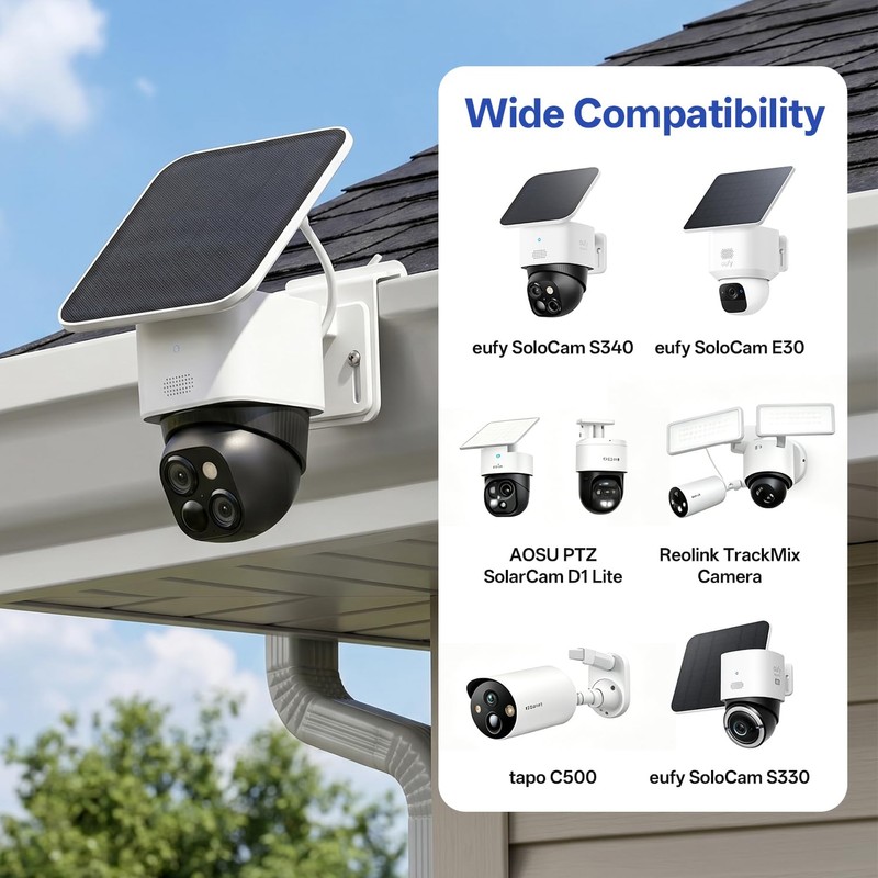 4 Pack Stainless Steel Gutter Mount Brackets, No Drill Design,