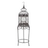 Deco 79 Vintage Metal Free-Standing Birdcage, 14" x 14" x