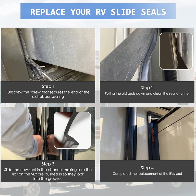 OCQOTAT RV Slide Out Seal - 1-1/2"" Slide-Out Wiper Seal