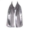 Hat To Socks Plain Elegant Chiffon Satin Scarf (Grey)