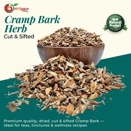 NY Spice Shop Cramp Bark Cut & Sifted - Cramp Barks Herb - Cramp Bark Tea Infusion - Versatile Cooking Ingredient - Viburnum Opulus Tree Essence - Natural Flavor Enhancer (1 Pound)