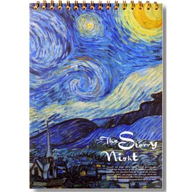 A4 Sketchbook Top Spiral Bound Sketch Pads 1 Pack 60 Sheets (70lbs/100gsm) Acid Free Art Sketchbook Artistic Drawing Painting Writing Paper for Kids Adults Beginners Artists (Starry Sky)