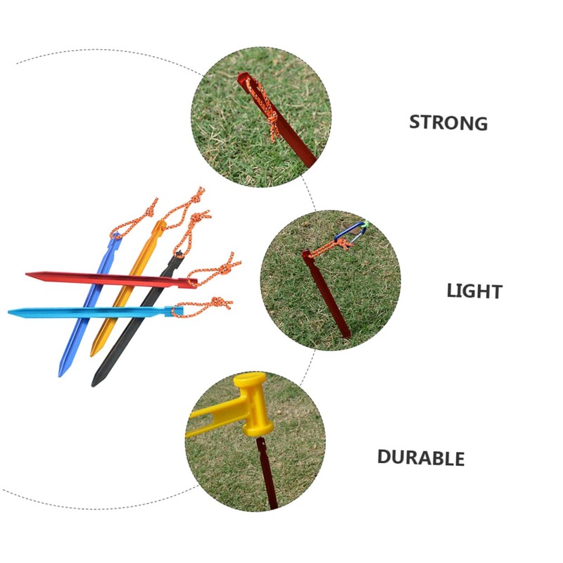 Mipcase Tent Nails Durable Lightweight Camping Pegs with Easy Pull