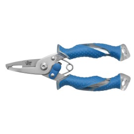 CUDA 5" Mini Plier | Durable Steel Titanium Bonded Fishing Braid, Mono & Fluorocarbon Spring-Loaded Cutter with Non-Slip Cuda Grips | for Saltwater & Freshwater Use