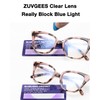ZUVGEES 2 Pack Womens Cute Oversized Cat Eye Blue Light