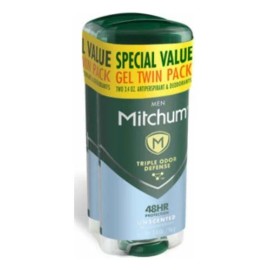 Desodorante Hombre Mitchum Unscented 48hr 0% Alcohol 96g 2pk