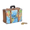 Wurm Beautiful money box, piggy bank, holiday cash, travel box, brown with stoppers, great gift idea