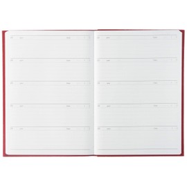 Artimiss DP5-140 RD 5-Year Consecutive Journal, Red