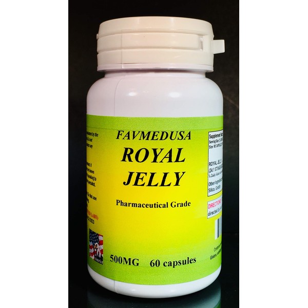 Royal Jelly 500mg.Made in USA - 60 Capsules