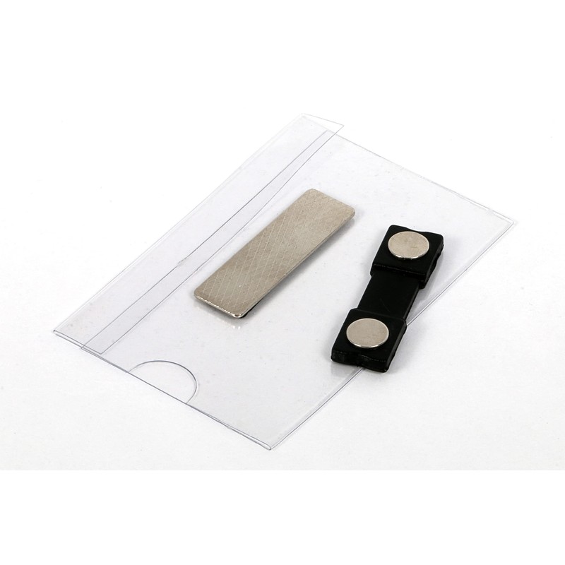 EUROPEL Magnetic Name Badge Holders with Magnet & Blank Card