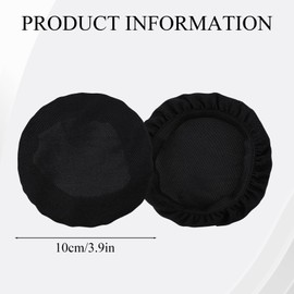 4Pcs Headphone Ear Pads Covers,Ymapinc Strechable Headphone Earpad Covers for Ears Earpads for Gym Libraries, Studying Gaming,Washable Universal Headset Ear Covers(9-11cm,Black)