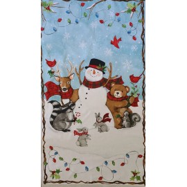 Wilmington New Fabric Snowman Panel 45"L x 24.5"W Nose To Nose Wilmington Quilting Sewing