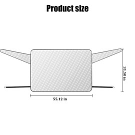 Zpana Car Magnetic Rear Windshield Snow Cover, Vehicle Rear Window Frost Cover with Elastic Strap, Automotive Windshield Protector for Ice and Snow, Universal for Most Sedan SUV