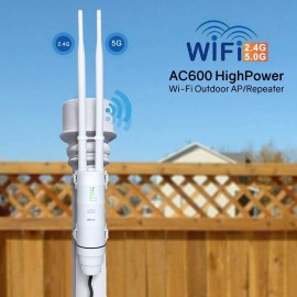 WAVLINK AC600 WiFi Long Range Extender Outdoor 2.4Ghz/5Ghz WiFi Repeater Weatherproof