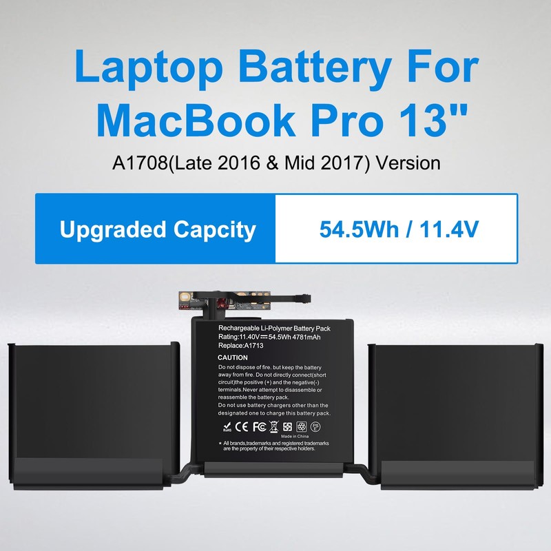 CSEXCEL A1713 A1708 A2159 Laotop Battery for Mac Book Pro