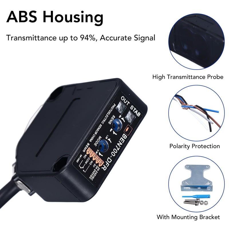 Photoelectric Beam, 70cm Detection Distance Diffuse Reflection Infrared Switch photoelectric