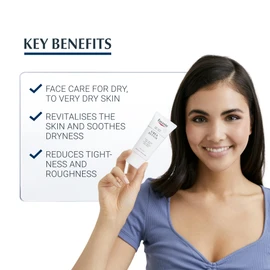 Eucerin UreaRepair Replenishing Face Night Cream 5% Urea 50ml, Intensive Night Cream for Dry and Rough Skin, Skincare with Urea for Dry Skin