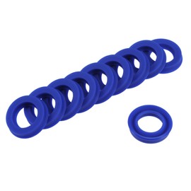 YOKIVE 10 Pcs UHS Radial Shaft Seals, Industry PU Oil Seals for Hydraulic Cylinders (Blue, 14-mm ID x 22-mm OD 5-mm Width)
