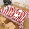 CAROMIO Christmas Tablecloth Wipeable Table Cloth for Kitchen Xmas Decoration