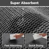 Triohero Bathroom Rugs Non Slip Washable, Super Absorbent Thin Bath