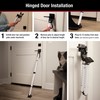Master Lock White Compact Door Stopper Folding Security Bar, Adjustable