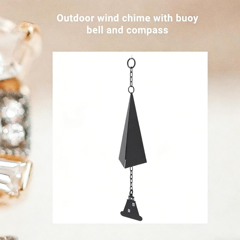 Outdoor Wind Chimes with Marine Bell & Wind Direction Three-Tone