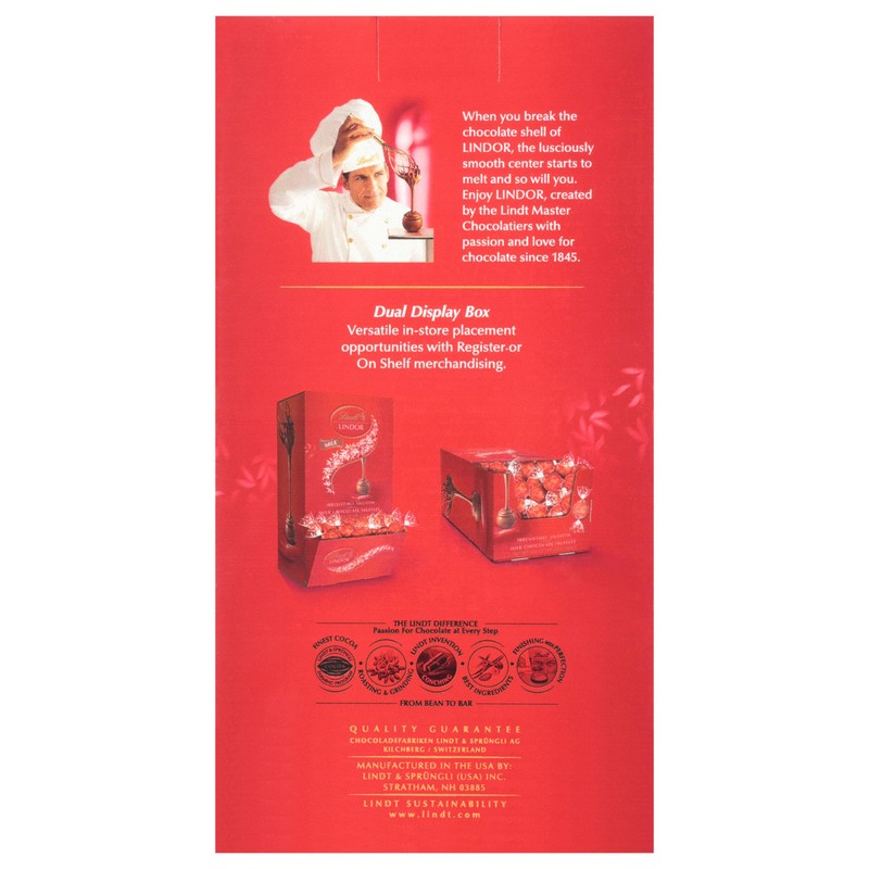 Lindt LINDOR Milk Chocolate Candy Truffles, Milk Chocolate with Smooth,
