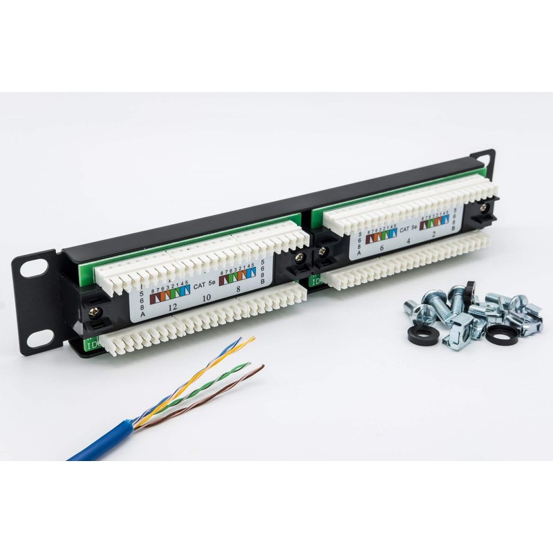 DYNAMODE DYNA-PPAN-12-10 LMS DATA 12 Port Cat5E Patch Panel for