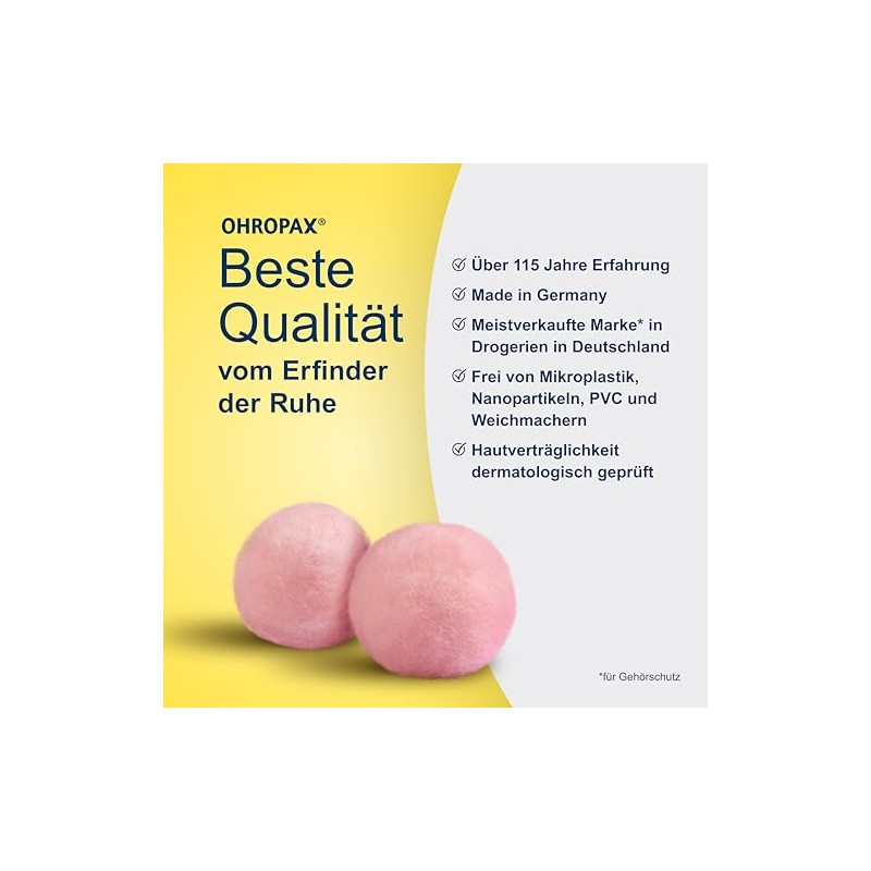 OHROPAX Classic Ear Plugs - Pre Ear Plugs to Protect