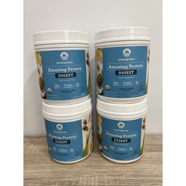 Amazing Grass 4 Pack Amazing Grass DIGEST Vegan Protein Powder + Probiotics, Tahitian Vanilla