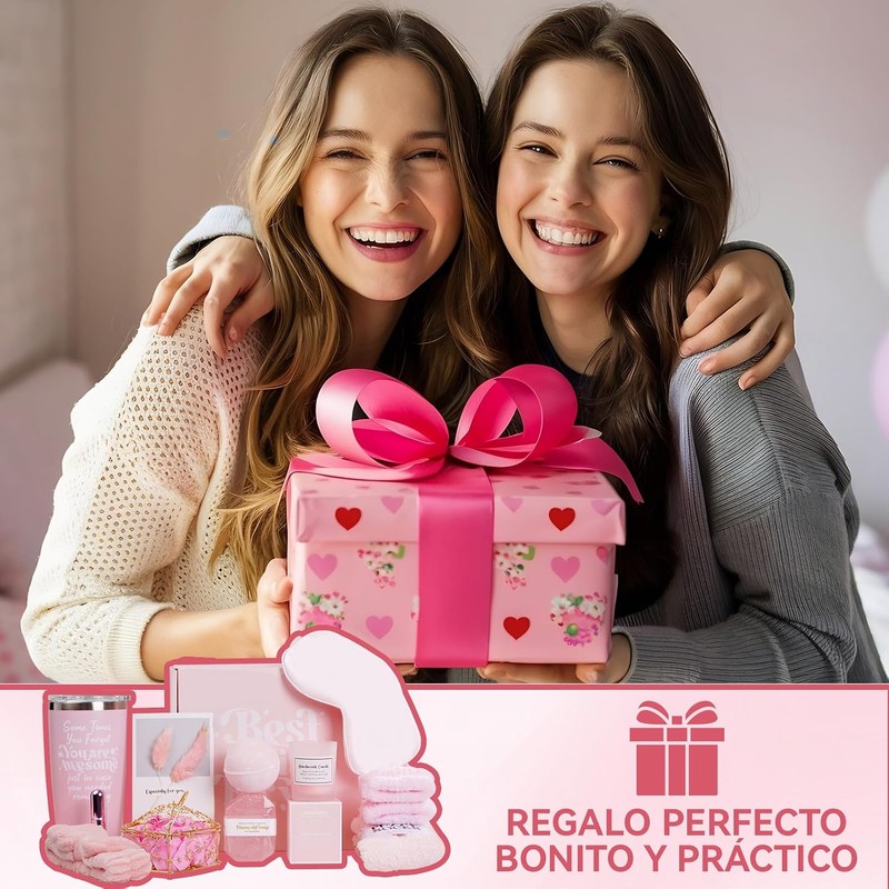 Canasta Spa Relajante MSJKJSHOP para Mujer: 13 Pzas, Regalo Cumpleaños