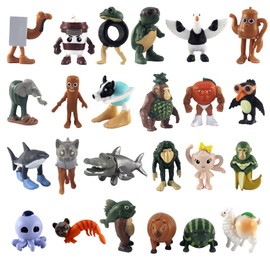 NAVESO 24 Figurines Italian Brain Red, Brain Red Figures, Tralalero Tralala Figurines d'action, Bombardino Crocodilo Jouet, BRR BRR Patapim Jouet Pour Enfants et Adultes