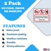 2-Pack - No Smoking Eating or Drinking in Vehicle -