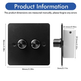 DC12V-24V LED Dimmer Schalter, Doppel dimmschalter, RV LED Dimmer Schalter, 2 Gang 120W 5A PWM 12V-24V Dimmer, Rotary RV lichtschalter dimmbar für Camper/Motorhome/Boot/Van/Truck