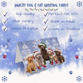 Doggie of the Day Christmas Light Chesapeake Bay Retriever Dog Note Cards - Adorable Pets Invitation Cards with Envelopes - Pet Artwork Christmas Note Cards (1 Note Card)