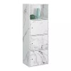 Convenience Concepts Xtra Storage 3 Door Cabinet in White Faux