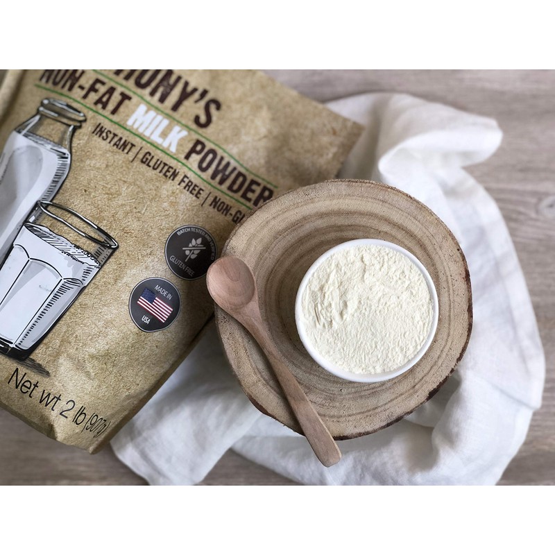 Anthony's Non Fat Milk Powder, 2 lb, Instant, Gluten Free