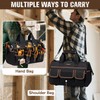 16.5-Inch Heavy Duty Tool Bags for Men, 34-Pockets Large Tool